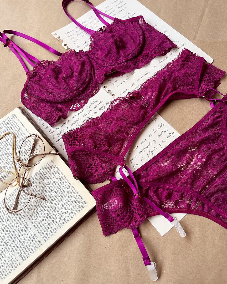 Docia Lingerie Set - Brown